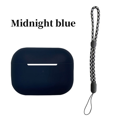 Za Airpods Pro 2 Silikonsko kućište s uzicom Obična boja Poklopac za slušalice Za Apple Air Pod Pro 2 Generation Pro2 2022 Futrola Funda