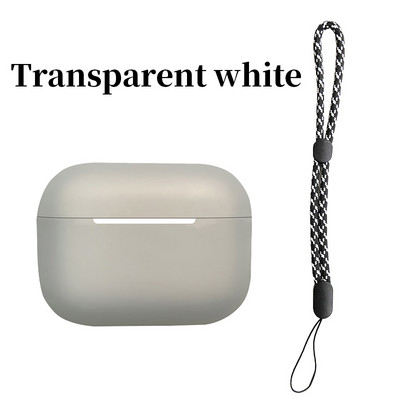 Za Airpods Pro 2 Silikonsko kućište s uzicom Obična boja Poklopac za slušalice Za Apple Air Pod Pro 2 Generation Pro2 2022 Futrola Funda