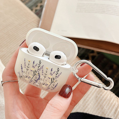 Világító aranyos virágos mosolygó szív AirPods tokok matt szilikon fülhallgató tok Apple AirPod Pro 2 3 1 sötétben világít horoggal