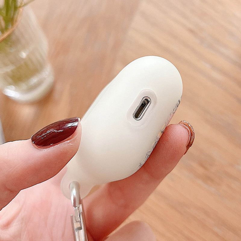 Világító aranyos virágos mosolygó szív AirPods tokok matt szilikon fülhallgató tok Apple AirPod Pro 2 3 1 sötétben világít horoggal