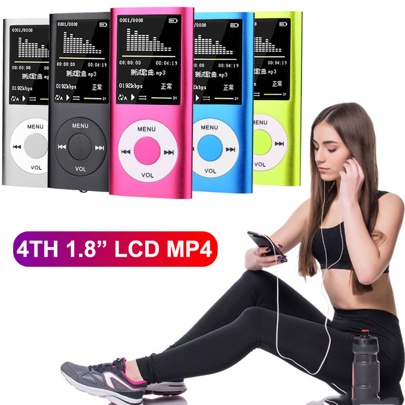 Sport Aranyos FM rádiókártya Mp3 Mp4 lejátszó hordozható 1,8" LCD-vel, zenei videó média Mp3 lejátszók iPod stílusú színes képernyőhöz
