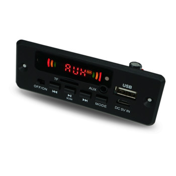 Bluetooth-съвместимо 5.0 радио за кола MP3 плейър Декодер Платка Handsfree Поддръжка Запис FM TF SD карта AUX 2 x 3W усилвател