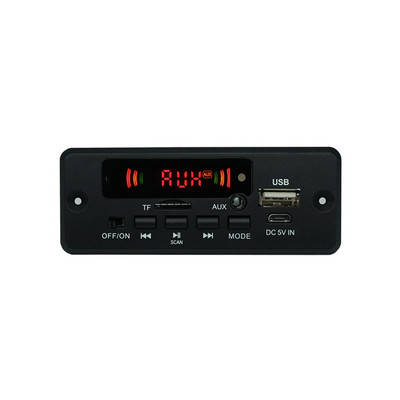 Compatibil cu Bluetooth 5.0 Radio auto MP3 Player Placă de decodor Mâini libere Suport înregistrare FM TF SD Card AUX 2 x 3W Amplificator