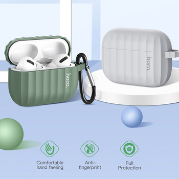 Θήκη ακουστικών HOCO για Apple Airpods pro Μαλακό κάλυμμα σιλικόνης, πολύχρωμο εξαιρετικά λεπτό προστατευτικό για Air pods pro Θήκη Σχοινί κατά της απώλειας