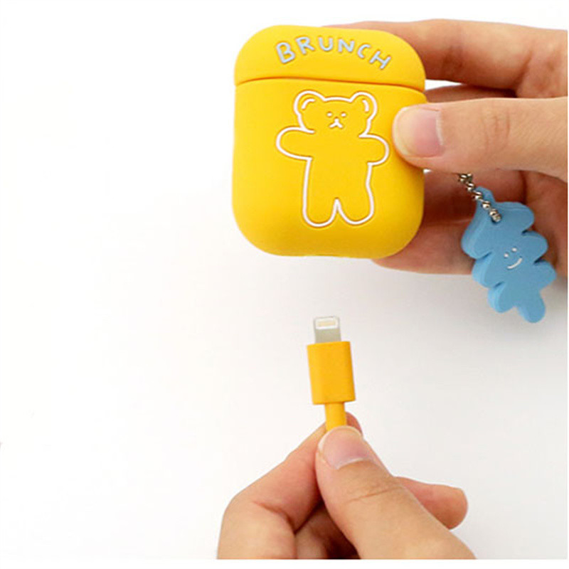 Χαριτωμένη θήκη για ακουστικά με σιλικόνη Brunch Bear για Airpods 3 2021 για Apple Airpods 1 2 Pro Απαλό κάλυμμα ακουστικών Bluetooth