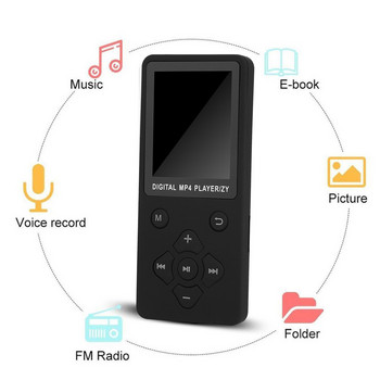 Преносим Bluetooth Mp3 Mp4 плейър Цветен екран Fm Радио Видео Игри Amv Филм Функции Разглеждане на снимки Вграден микрофон