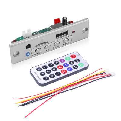 Kebidu 12V MP3 dekódoló tábla Bluetooth5.0 vezeték nélküli autós USB MP3 lejátszó TF kártya USB FM távoli dekódoló tábla autóhoz