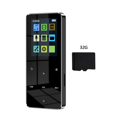 1,8 collu TFT MP3 MP4 atskaņotājs skārienekrāns ar Bluetooth saderīgs 5.0 sporta Walkman FM radio ar iebūvētu skaļruni e-grāmatu ierakstīšanai