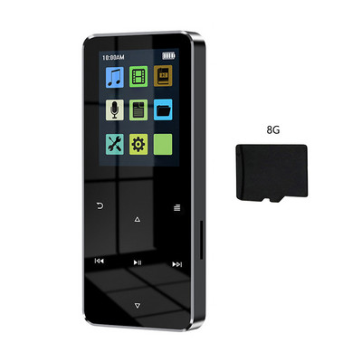 1,8 collu TFT MP3 MP4 atskaņotājs skārienekrāns ar Bluetooth saderīgs 5.0 sporta Walkman FM radio ar iebūvētu skaļruni e-grāmatu ierakstīšanai