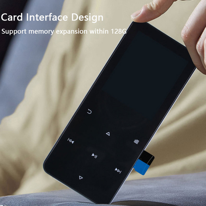 1,8 collu TFT MP3 MP4 atskaņotājs skārienekrāns ar Bluetooth saderīgs 5.0 sporta Walkman FM radio ar iebūvētu skaļruni e-grāmatu ierakstīšanai