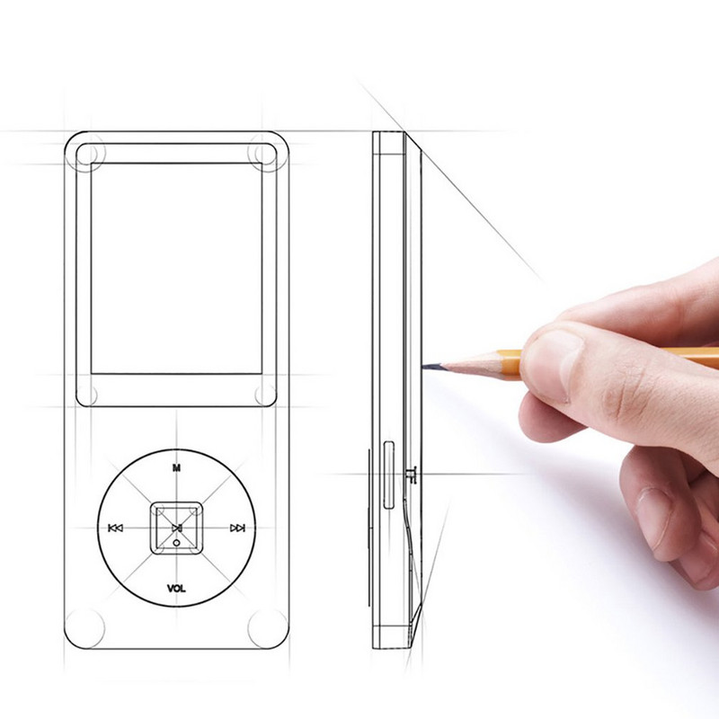 Nešiojamas MP3 grotuvas su LCD ekranu FM radijas Vaizdo įrašas Hifi grotuvas Filmai El. knygos Muzikos grotuvai su įmontuotu mikrofonu