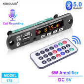 6W pojačalo MP3 ploča dekodera DC 5V bežični Bluetooth 5.0 MP3 player audio automobila FM radio modul snimanje poziva za zvučnik
