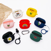 Crtana torbica za slušalice za Xiaomi Redmi Buds 3 Youth Edition Silikonska Bluetooth kutija za punjenje Anti-fall Soft Red Buds3 s kukom