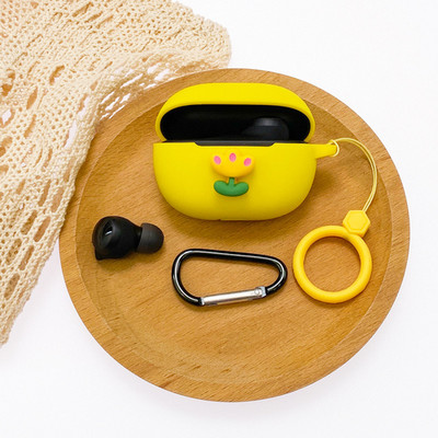 Crtana torbica za slušalice za Xiaomi Redmi Buds 3 Youth Edition Silikonska Bluetooth kutija za punjenje Anti-fall Soft Red Buds3 s kukom