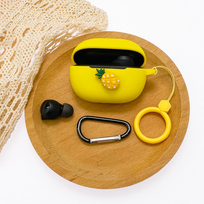 Crtana torbica za slušalice za Xiaomi Redmi Buds 3 Youth Edition Silikonska Bluetooth kutija za punjenje Anti-fall Soft Red Buds3 s kukom