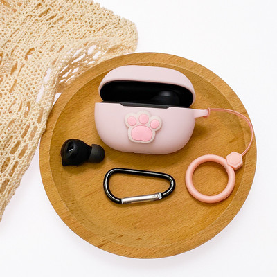 Crtana torbica za slušalice za Xiaomi Redmi Buds 3 Youth Edition Silikonska Bluetooth kutija za punjenje Anti-fall Soft Red Buds3 s kukom