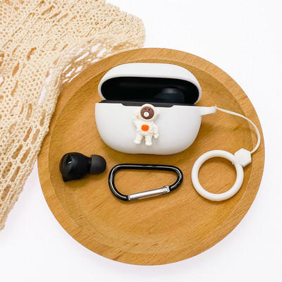 Crtana torbica za slušalice za Xiaomi Redmi Buds 3 Youth Edition Silikonska Bluetooth kutija za punjenje Anti-fall Soft Red Buds3 s kukom