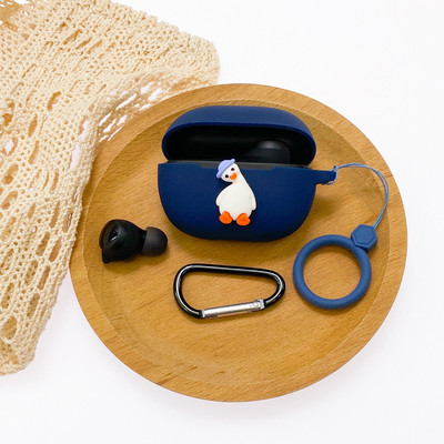 Crtana torbica za slušalice za Xiaomi Redmi Buds 3 Youth Edition Silikonska Bluetooth kutija za punjenje Anti-fall Soft Red Buds3 s kukom