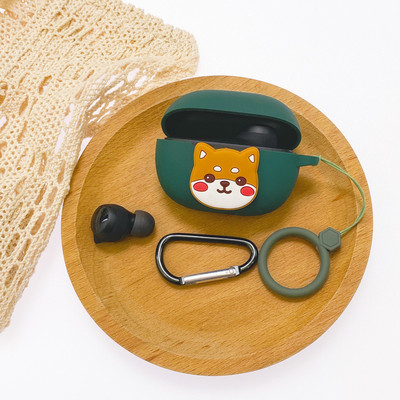 Crtana torbica za slušalice za Xiaomi Redmi Buds 3 Youth Edition Silikonska Bluetooth kutija za punjenje Anti-fall Soft Red Buds3 s kukom