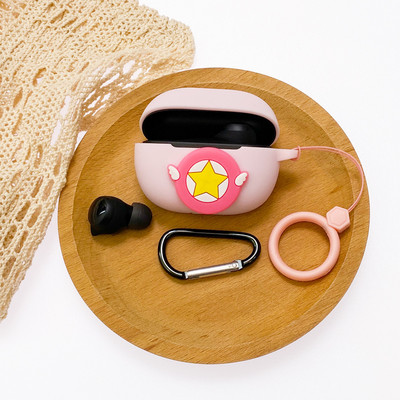 Crtana torbica za slušalice za Xiaomi Redmi Buds 3 Youth Edition Silikonska Bluetooth kutija za punjenje Anti-fall Soft Red Buds3 s kukom