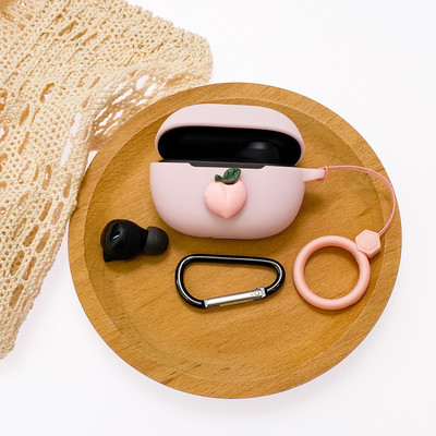 Crtana torbica za slušalice za Xiaomi Redmi Buds 3 Youth Edition Silikonska Bluetooth kutija za punjenje Anti-fall Soft Red Buds3 s kukom