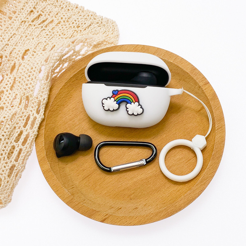 Crtana torbica za slušalice za Xiaomi Redmi Buds 3 Youth Edition Silikonska Bluetooth kutija za punjenje Anti-fall Soft Red Buds3 s kukom