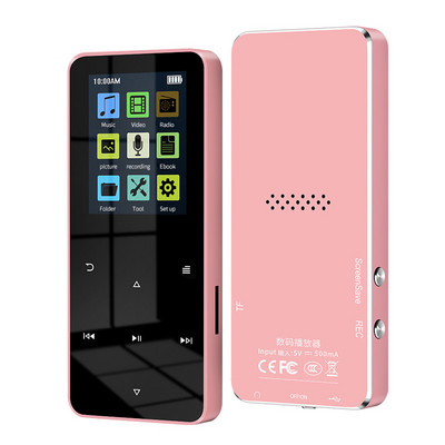 Difuzor încorporat Ecran tactil color Mp3 Mp3 Player muzical Player muzical Pedometru Suport multilingv Mp4 de 1,8 inchi