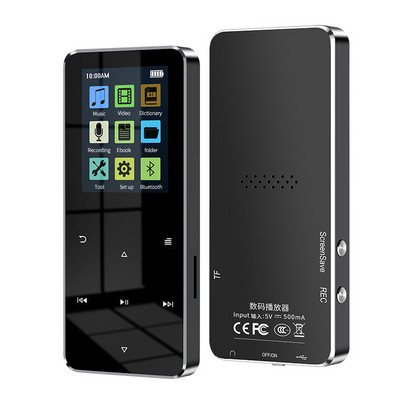 Difuzor încorporat Ecran tactil color Mp3 Mp3 Player muzical Player muzical Pedometru Suport multilingv Mp4 de 1,8 inchi