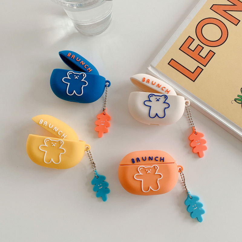 Aranyos rajzfilm szilikon fülhallgató tok a Beats Studio Buds vezeték nélküli Bluetooth ütésálló védőburkolathoz, fülhallgató töltődoboz