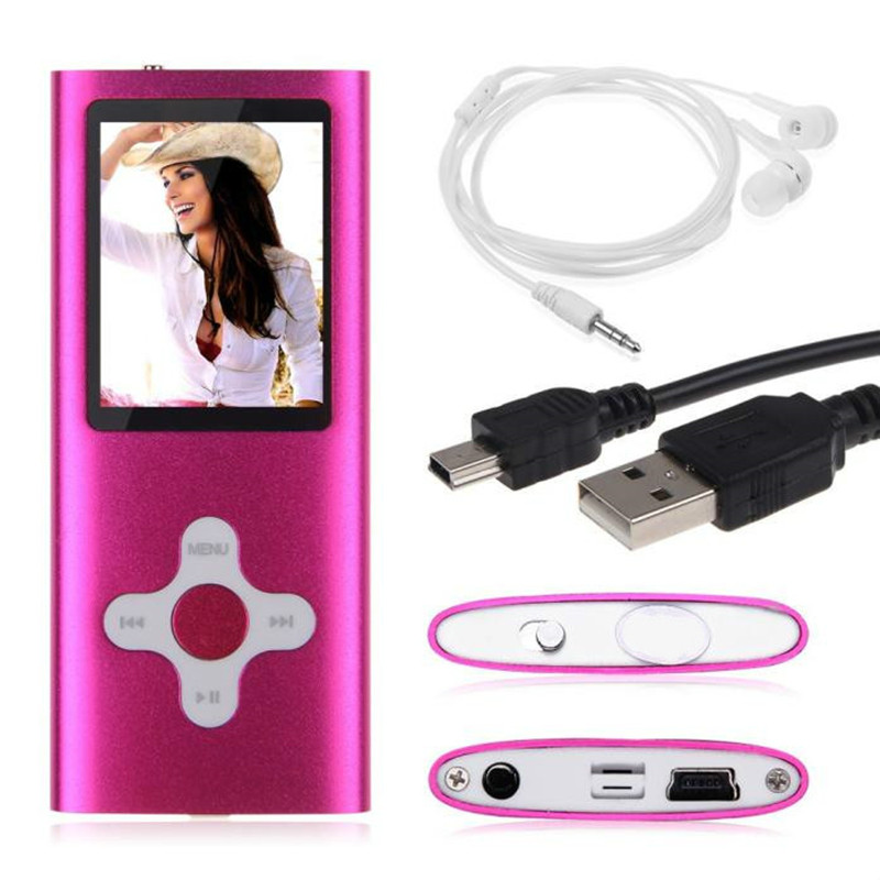 Player MP3 MP4 digital ultra-subțire cu cheie încrucișată de 16 GB cu ecran LCD de 1,8 inchi Radio FM Video Music Music Player