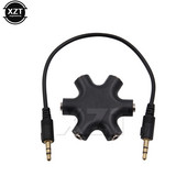 6 Multi Port 3,5 mm adapter za slušalice Jack utikač Stereo slušalice Splitter za PC/MP3 pametni telefon Audio kablovi