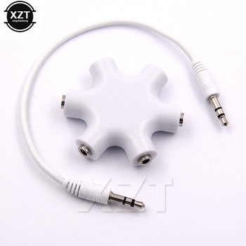 6 Πολλαπλών Θυρών Προσαρμογέας ακουστικών 3,5 χιλιοστών Jack Plug Stereo Headphone Splitter για PC/MP3 Smartphone Player Καλώδια ήχου