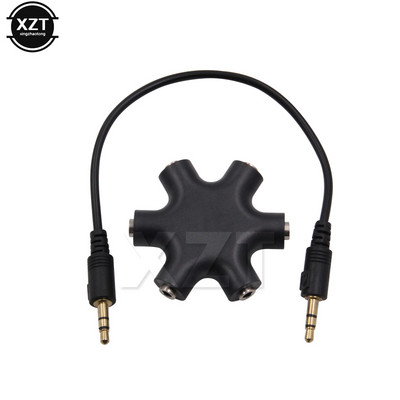 6 Multi Port 3,5 mm adapter za slušalice Jack utikač Stereo slušalice Splitter za PC/MP3 pametni telefon Audio kablovi