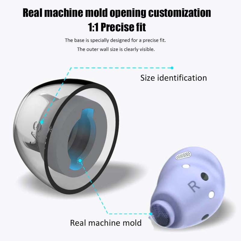 Căști din latex 2022 pentru Galaxy Buds Pro, dopuri de urechi anti-alunecare, antialergice, cu anulare a zgomotului, capac pentru vârfuri de urechi, filtru rezistent la praf