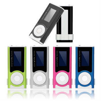 Акумулаторен MP3 LCD екран Музикален плейър със слушалки Поддръжка на LED светлина Външна Micro Tf SD карта Микрофон Стерео безплатни слушалки