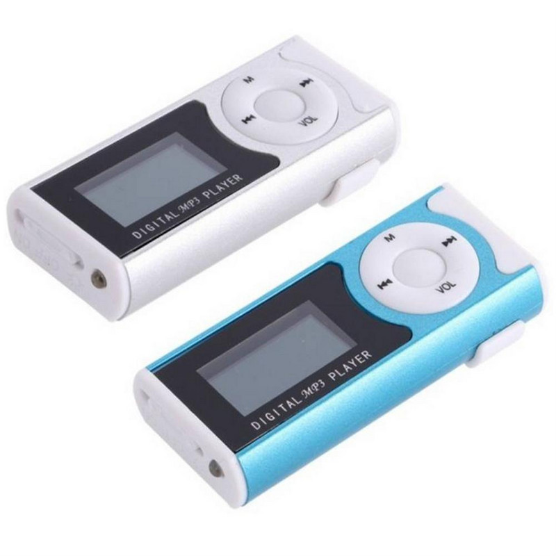 Uzlādējams MP3 LCD ekrāns mūzikas atskaņotājs ar austiņām Led gaismas atbalsts Ārējais Micro Tf SD kartes mikrofons Stereo bezmaksas austiņas