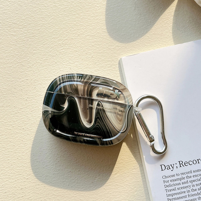 Vintage Amber Gradient Ink Painting Art Austiņu maciņš Apple Airpods 1 2 Pro 3 Box Aksesuāri Aizsargvāka Pāris Korpuss