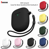 Torbica za Bose QuietComfort Earbuds II Case Mekana silikonska zaštitna navlaka s uzicom za QuietComfort Earbuds II 2022 torbica