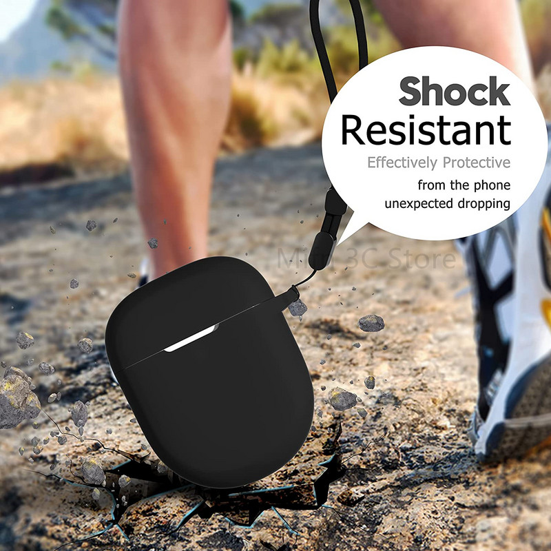 Torbica za Bose QuietComfort Earbuds II Case Mekana silikonska zaštitna navlaka s uzicom za QuietComfort Earbuds II 2022 torbica