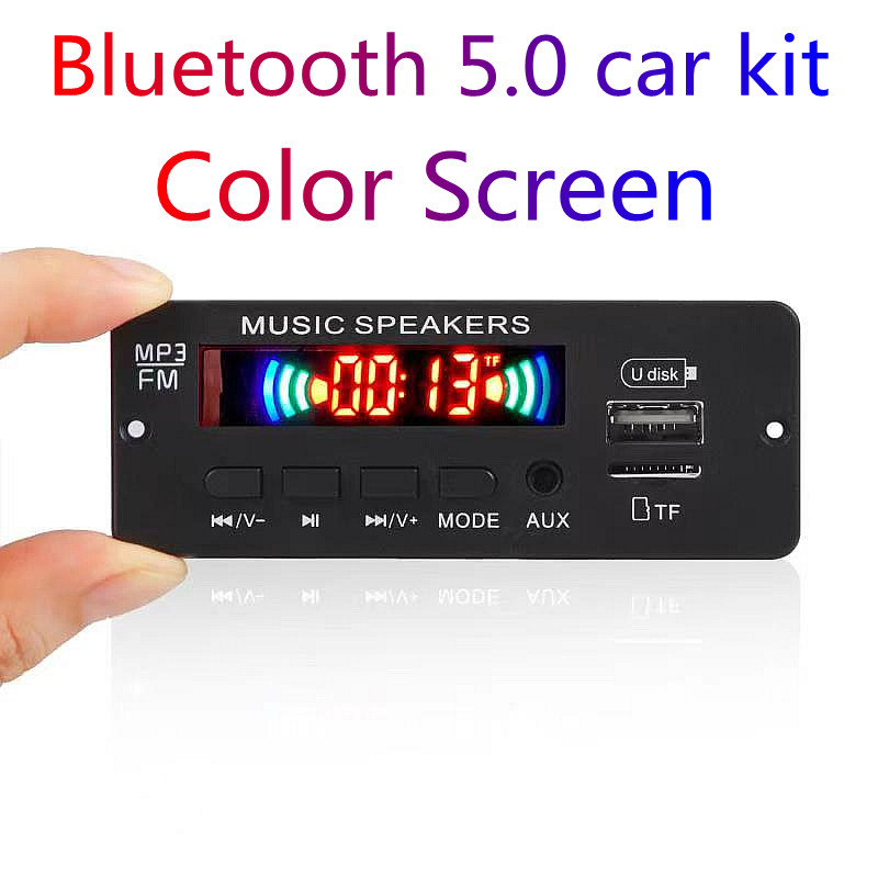 2*3W pojačalo Bluetooth 5.0 MP3 player dekoder ploča 6V 12V auto FM radio modul podrška FM TF USB AUX Handsfree zapis poziva