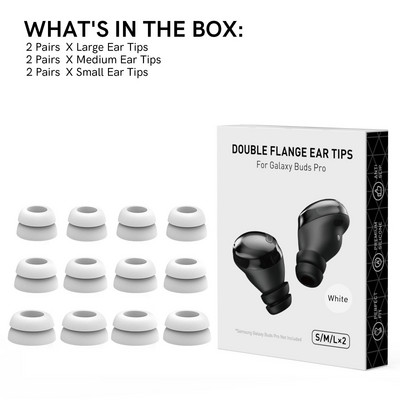 12 bucăți vârfuri de urechi din silicon pentru Samsung Galaxy Buds Pro Capuri pentru urechi Buds 2 TWS Sfaturi wireless pentru reducerea zgomotului Flanșă dublă anti-cădere