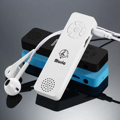 Új diáksport futózene Walkman Ultra vékony, divatos kártya hangszóró behelyezhető hangszóró funkció MP3 lejátszó TF kártya nélkül