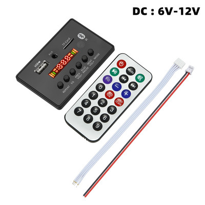 6V 12V Bluetooth 5.0 MP3 modul ploče za dekodiranje Bežični automobilski USB MP3 player TF utor za karticu USB FM s mikrofonom Handsfree kontrola