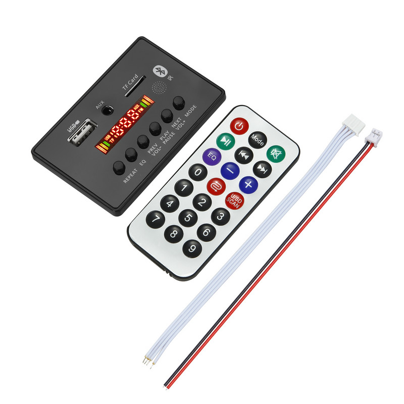 6V 12V Bluetooth 5.0 MP3 modul ploče za dekodiranje Bežični automobilski USB MP3 player TF utor za karticu USB FM s mikrofonom Handsfree kontrola