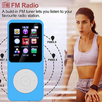 1,8-инчов цветен екран MP3 MP4 музикален плейър Съвместим с Bluetooth 5.0 E-Book Walkman Support TF карта MP3 MP4 Walkman за Windows 8