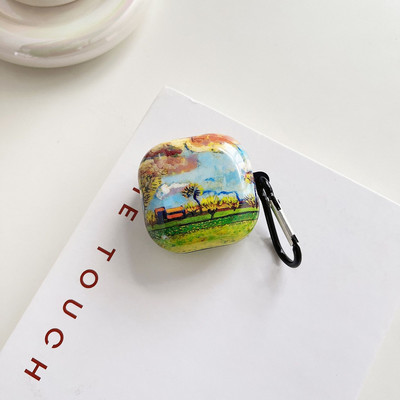 Plastična torbica s uljnim slikama Sunčevog cvijeta za Samsung Galaxy Buds Pro/Live /2 s mekim poklopcem u obliku ključa za masku Galaxy Buds Pro