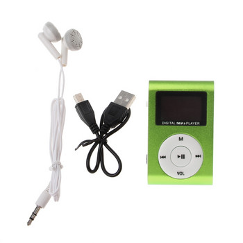 MX-801 Mini USB Metal Clip Υποδοχή κάρτας Micro SD TF Οθόνη LCD Μουσική MP3 Player