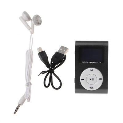 MX-801 Mini USB metallklamber Micro SD TF kaardipesa LCD ekraan muusika MP3 mängija