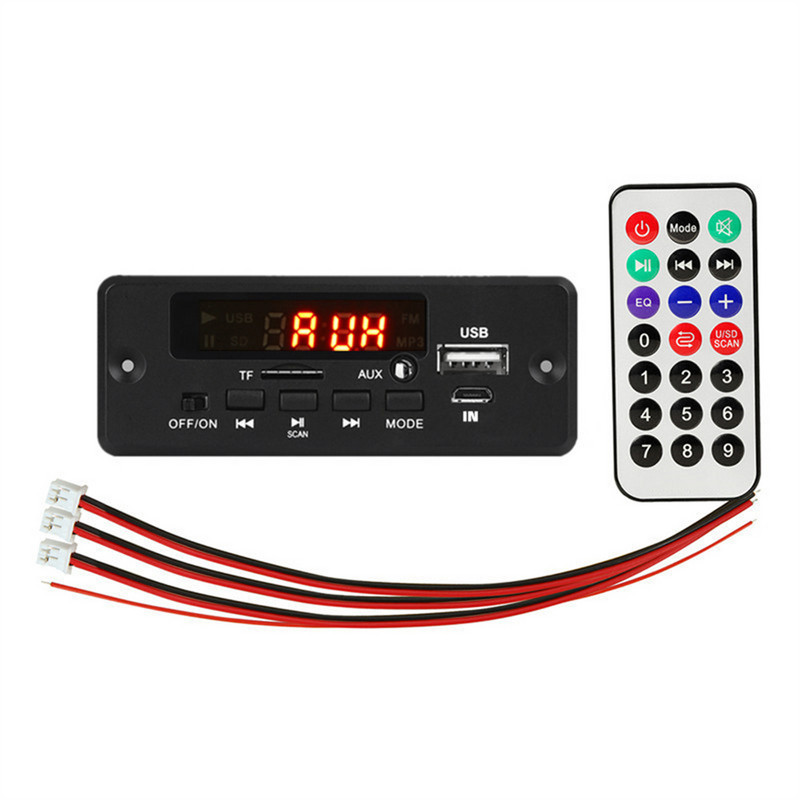 50 W pastiprinātājs Bluetooth 5.0 MP3 dekodera plate 12 V 5 V bezvadu mūzikas atskaņotājs Audio modulis USB TF AUX FM radio skaļrunim brīvroku ierīcei