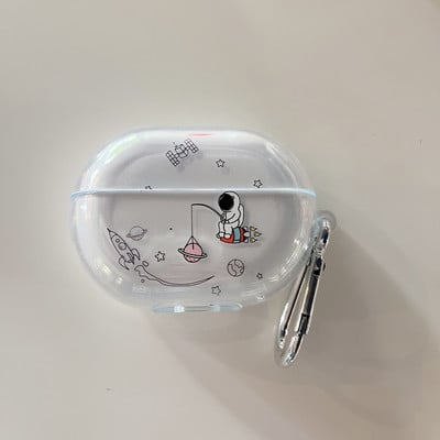 Simple Clear Smiley Face armas kõrvaklappide ümbris Huawei Freebuds 4/3 4i 5i 4e pehme silikoonist Bluetooth-peakomplekti laadimiskarbi kate